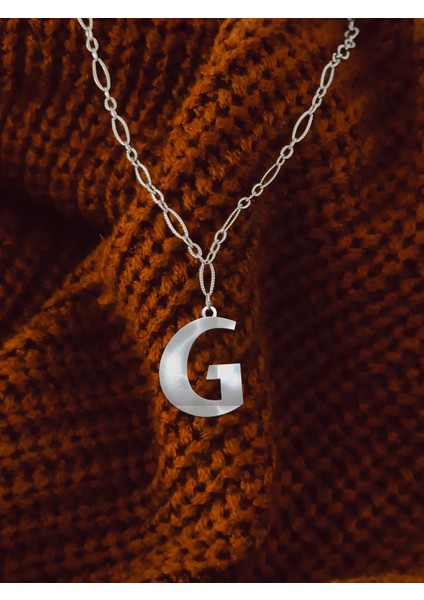 925 Ayar gümüş kolye "G"harfi SM609