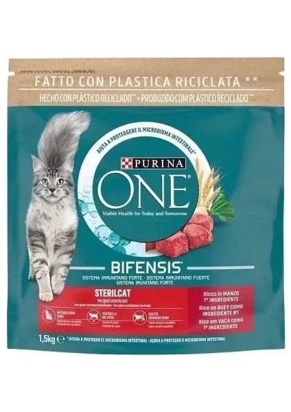 Purina One Sterilised Sığır Etli Kısırlaştırılmış Kedi Maması 1.5 kg
