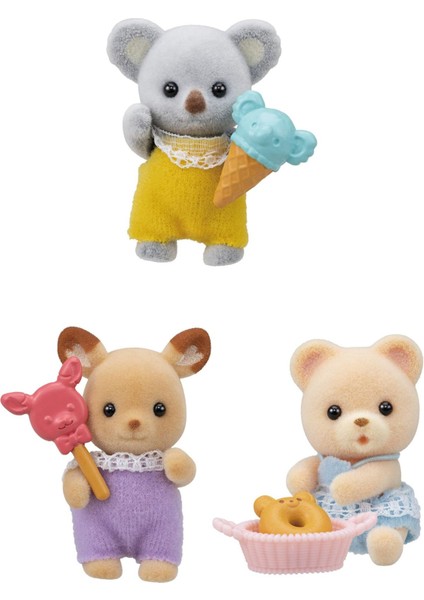 Sylvanian Families Tatlı Atıştırmalıklar Temalı Sürpriz Mini Bebek - 5 cm - 3 Adet