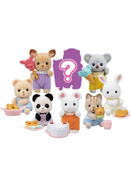Sylvanian Families Tatlı Atıştırmalıklar Temalı Sürpriz Mini Bebek - 5 cm - 3 Adet