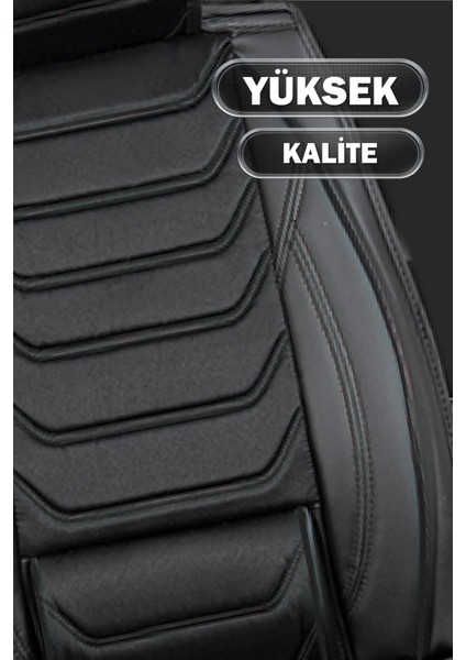 Dodge Caliber Uyumlu Yarı Deri Oto Koltuk Kılıfı Ön/arka 5li Anka Set Siyah modelleri
