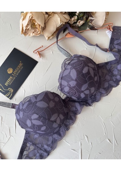 Jasmine Askıları Parlak Taşlı Hafif Destekli Dantelli Soft Cup Ithal Sütyen (B-C Cup) fiyatları