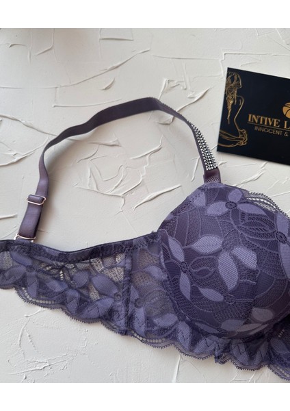 Jasmine Askıları Parlak Taşlı Hafif Destekli Dantelli Soft Cup Ithal Sütyen (B-C Cup) fırsatları