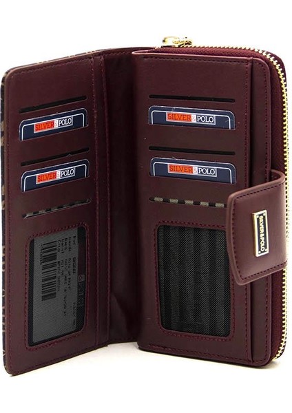 Kadın Cüzdan & Kartlık Kahve Sarı - Bordo NV928 fırsatları