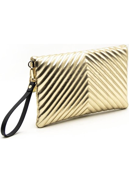 Silver Polo Altın - Altın NV1134 Kadın Portföy Clutch modelleri