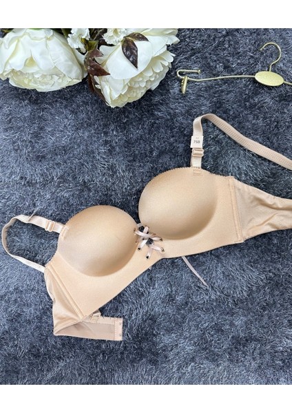 Natasha Ithal Balensiz Push-Up Lazer Kesim Önden Bağlamalı Rahat Sütyen -8388 indirimleri