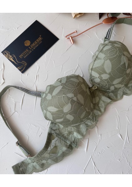 Jasmine Askıları Parlak Taşlı Hafif Destekli Dantelli Soft Cup Ithal Sütyen (B-C Cup) modelleri