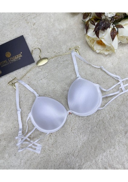 Le Jardin Valeria Biyeli Taşlı Mikro Push-Up Arkası Ip Detaylı Sütyen - 7007 fiyatları