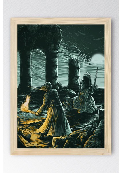 Yüzüklerin Efendisi Çerçeveli Tablo - Amon Sül Fırtınabaşı Aragorn Nazgul Poster Tablo