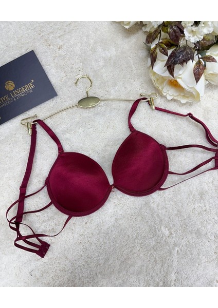 Le Jardin Valeria Biyeli Taşlı Mikro Push-Up Arkası Ip Detaylı Sütyen - 7007