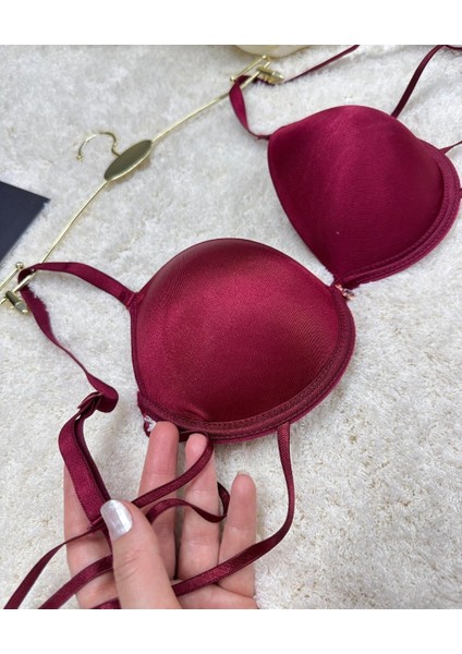 Le Jardin Valeria Biyeli Taşlı Mikro Push-Up Arkası Ip Detaylı Sütyen - 7007 modelleri