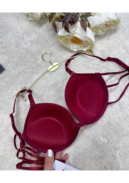 Le Jardin Valeria Biyeli Taşlı Mikro Push-Up Arkası Ip Detaylı Sütyen - 7007 indirimleri