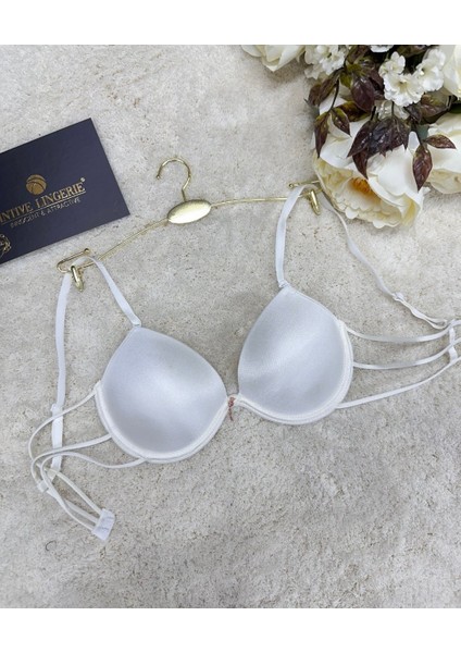 Le Jardin Valeria Biyeli Taşlı Mikro Push-Up Arkası Ip Detaylı Sütyen - 7007