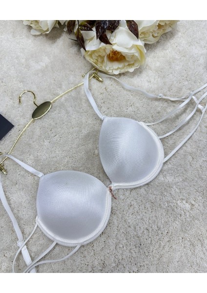 Le Jardin Valeria Biyeli Taşlı Mikro Push-Up Arkası Ip Detaylı Sütyen - 7007 fiyatları
