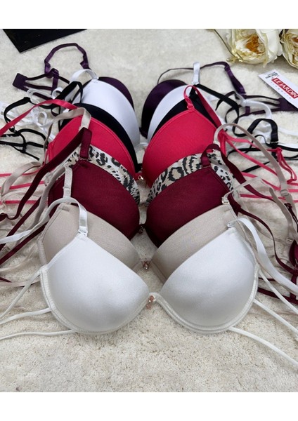 Le Jardin Valeria Biyeli Taşlı Mikro Push-Up Arkası Ip Detaylı Sütyen - 7007 indirimleri