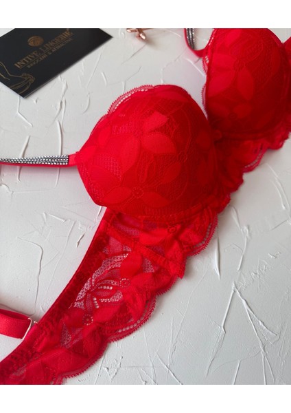 Jasmine Askıları Parlak Taşlı Hafif Destekli Dantelli Soft Cup Ithal Sütyen (B-C Cup) indirimleri