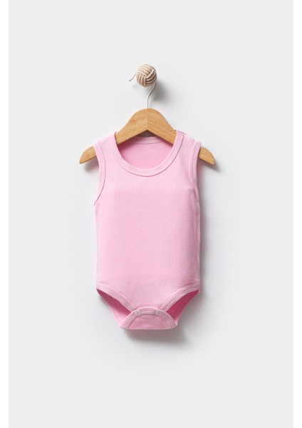 Bebek Basic Ribana Bisiklet Yaka 4'lü Atlet Body %100 Pamuk