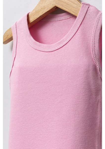 Bebek Basic Ribana Bisiklet Yaka 4'lü Atlet Body %100 Pamuk