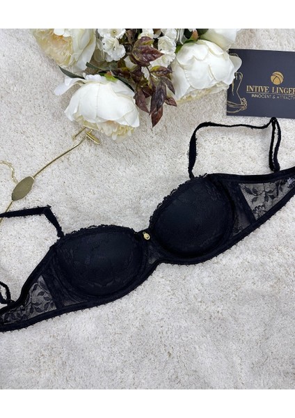 Le Jardin Charlotte Güpür Dantelli Balenli Desteksiz Silikonlu Sütyen -7001