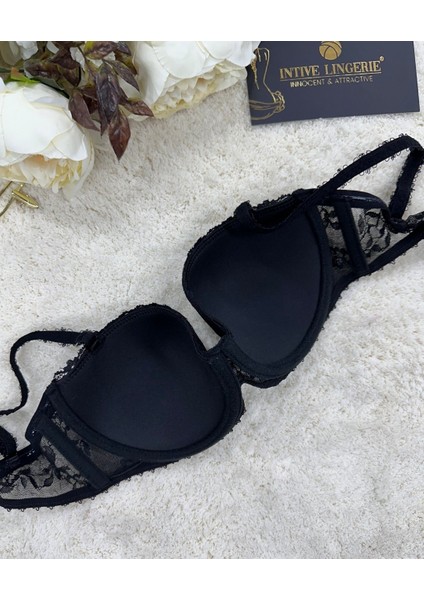 Le Jardin Charlotte Güpür Dantelli Balenli Desteksiz Silikonlu Sütyen -7001 indirimleri