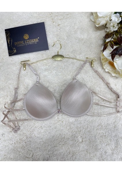 Le Jardin Valeria Biyeli Taşlı Mikro Push-Up Arkası Ip Detaylı Sütyen - 7007 fırsatları