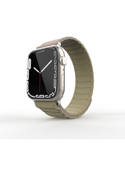 Apple Watch 7 41MM Uyumlu Zore KRD-122 Silikon Kordon Strap Kayış