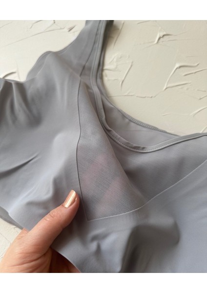 Isabel Tül Detaylı Ithal Dikişsiz Balensiz Ice-Silk Bralet-Spor Sütyeni -681 fırsatları