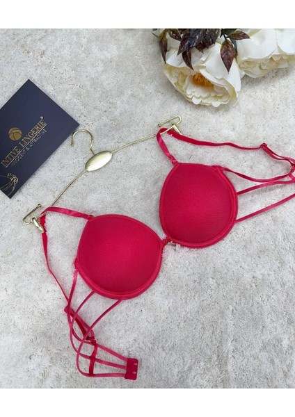 Le Jardin Valeria Biyeli Taşlı Mikro Push-Up Arkası Ip Detaylı Sütyen - 7007