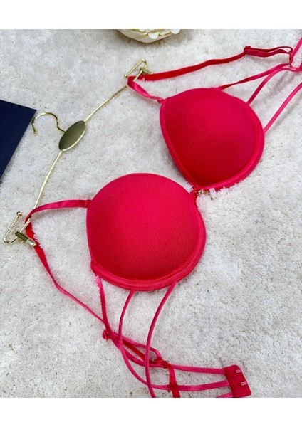 Le Jardin Valeria Biyeli Taşlı Mikro Push-Up Arkası Ip Detaylı Sütyen - 7007 modelleri