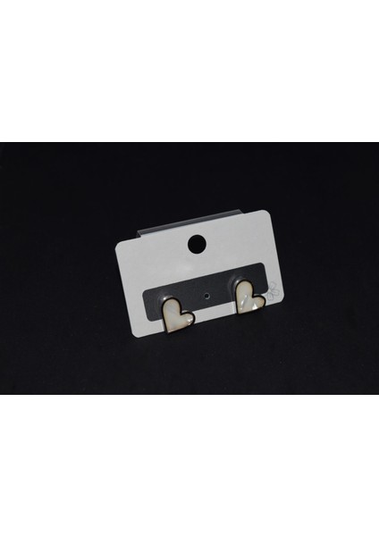 Şık ve Zarif Stainless Steel Kalp Porselen Küpe