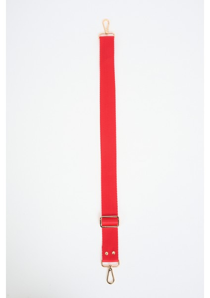Scarlet Kırmızı Çanta Sapı Ayarlanabilir Gold Detaylı (Polyester) 110 cm G:4 cm indirimleri