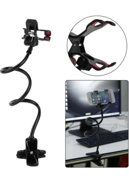 Mulvxurg URG02 Akrobat Telefon Tutucu Oynar Başlıklı (Si̇yah) (Mulvix)