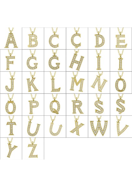 Mulvxeasy EASY02 925 Ayar Gold F Harfi Kadın Kolye (T6612) (8585) (Mulvix)