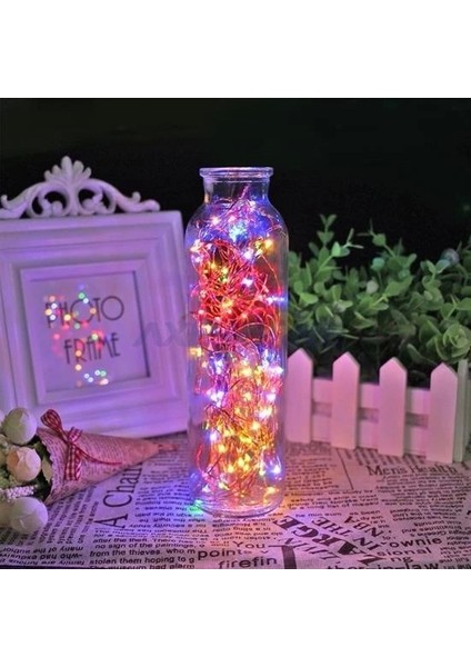 KRG02 Pilli Renkli Peri Led Işık Dekoratif Aydınlatma 5 Metre Rgb Led (Mulvix)
