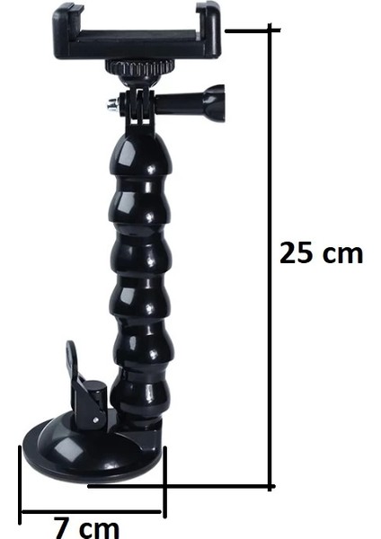 KRG02 Pratik Akrobat Vantuzlu Teleskobik Telefon Tutucu (Mulvix)
