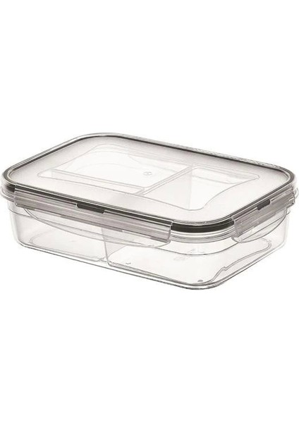 Mulvxkrg KRG02 3 Bölmeli Kilitli Kapaklı 1 Litre Erzak Saklama Kabı LC-510 (Mulvix)