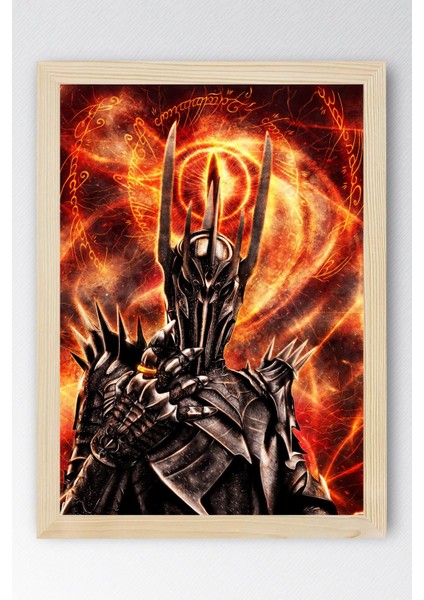Yüzüklerin Efendisi Sauron Çerçeveli Tablo - Film Posteri Tablo