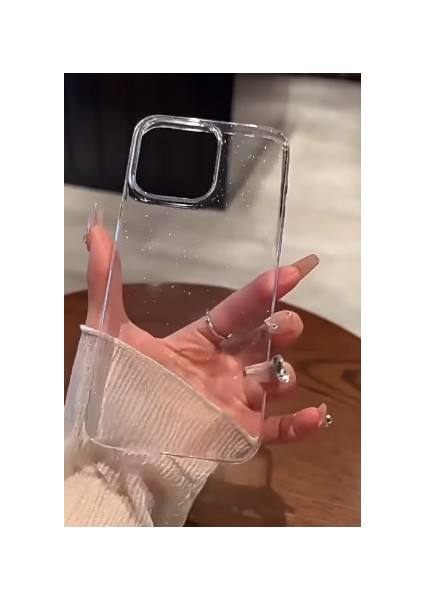 Apple iPhone 11 Şeffaf Simli Sararmaz Mika Telefon Kılıfı