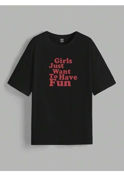 Baskılı Oversize T-Shirt - Siyah fiyatları