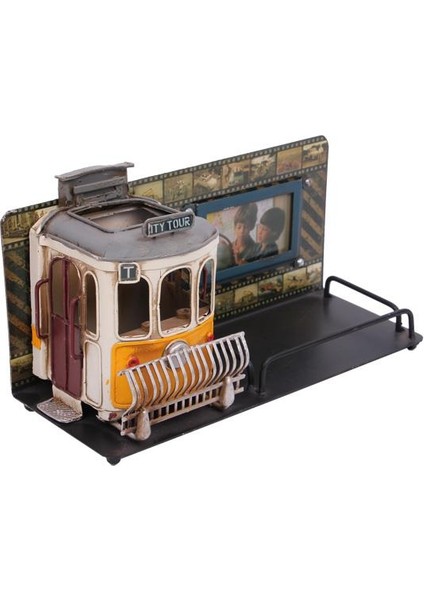 Dekoratif Metal Kalemlik Çerçeveli Tramvay Temalı Hediyelik modelleri