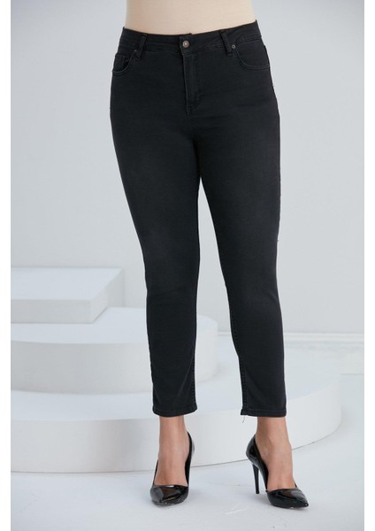 Şık ve Rahat Kadın Büyük Beden Füme Pantolon fiyatları