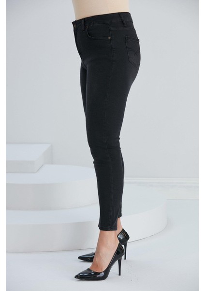 Şık ve Rahat Kadın Büyük Beden Füme Pantolon modelleri