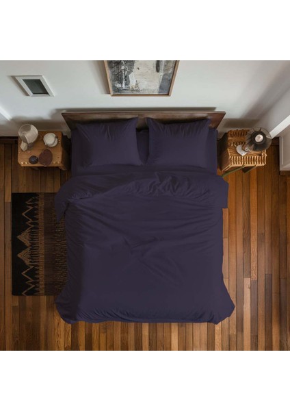 | Purecomfort | %100 Pamuk Çift Kişilik Nevresim Takımı | Milka Moru | 240X260 | Düz Çarşaflı