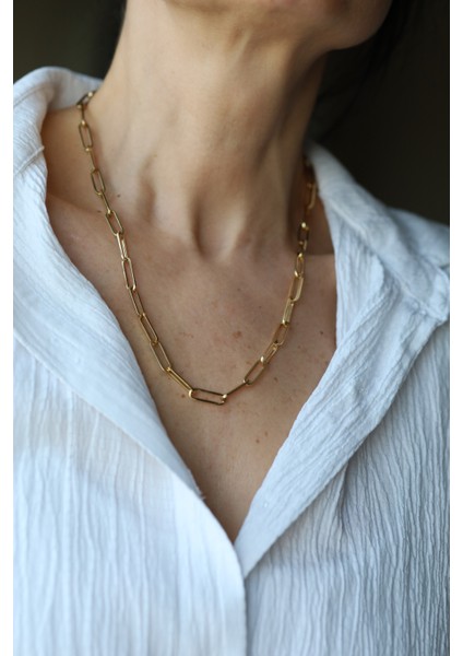 14 Ayar Altın Ataç Zincir Kolye modelleri