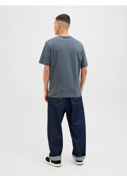 Jack Jones Jorsplıt Aop Brandıng Tee Ss Crew Pls Erkek Antrasit Büyük Beden Tshirt 12278577-16 modelleri