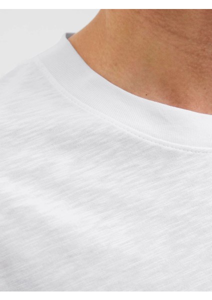 Jack Jones Jorsplıt Aop Brandıng Tee Ss Crew Pls Erkek Beyaz Büyük Beden Tshirt 12278577-01 fırsatları