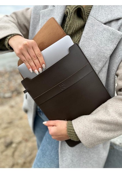 MacBook Pro, Air ve Diğer Uyumlu Laptop Kılıfı 13’ 14’ 15' Inç Notebook Vegan Suni Deri Çanta