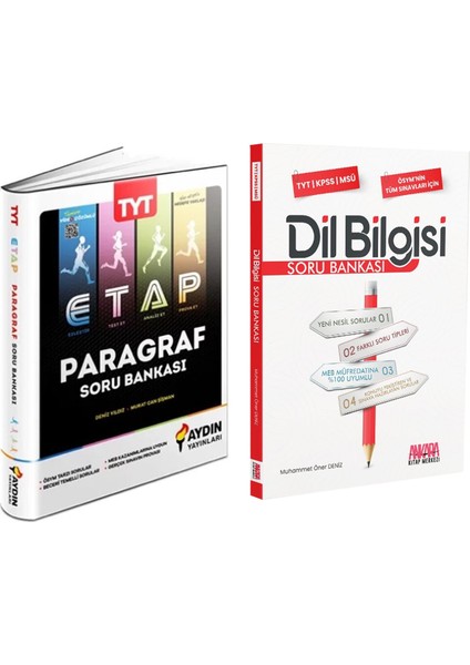 Tyt Paragraf Etap ve Akm Dil Bilgisi Soru Bankası Seti 2 Kitap
