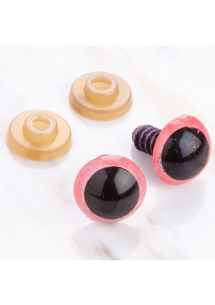 Loren 12 mm Pembe 5 Çift Amigurumi Göz