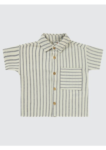 Erkek Bebek Gömlek 6-18 Ay Antrasit